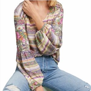 ANTHRO MAEVE Ceresco Peasant Top Small